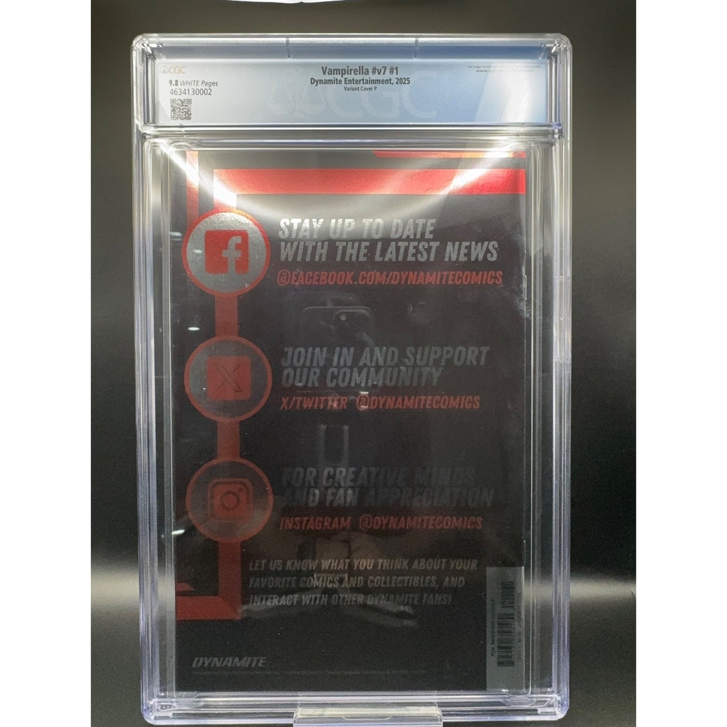 CGC 9.8 Vampirella v7 1 Elias Chatzoudis Foil Variant Cover P 1:15 Incentive