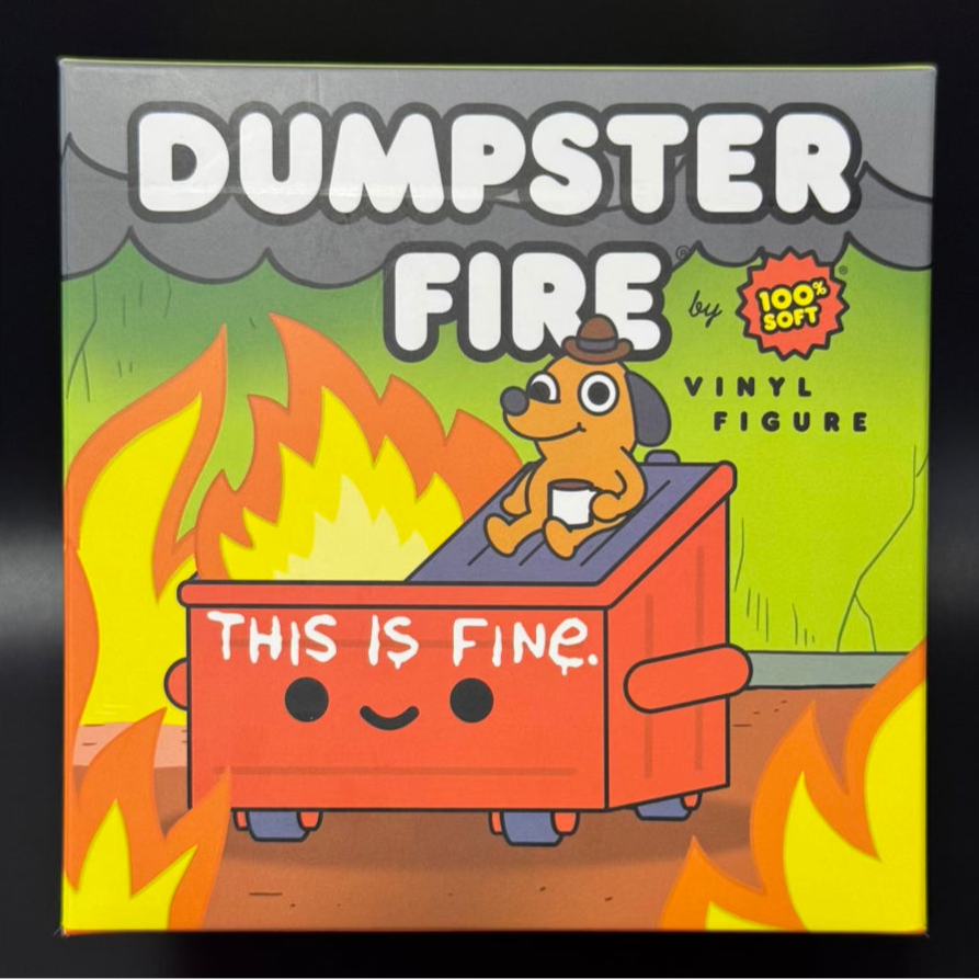 100% Soft - Little Dumpster Fire - This is Fine Dog Vinyl Figure