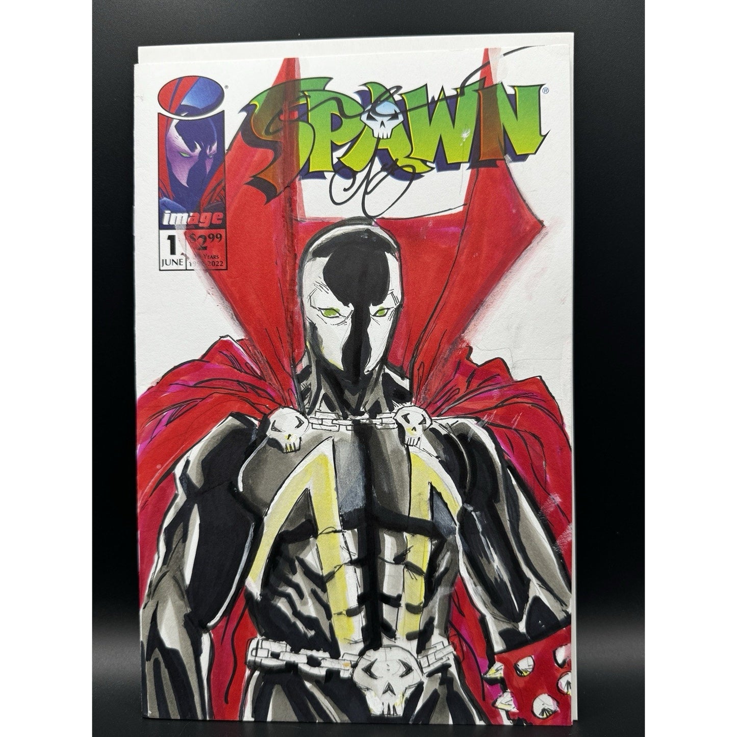 Spawn Blank Original Sketch By Isaac & Esau Esccorza w/COA