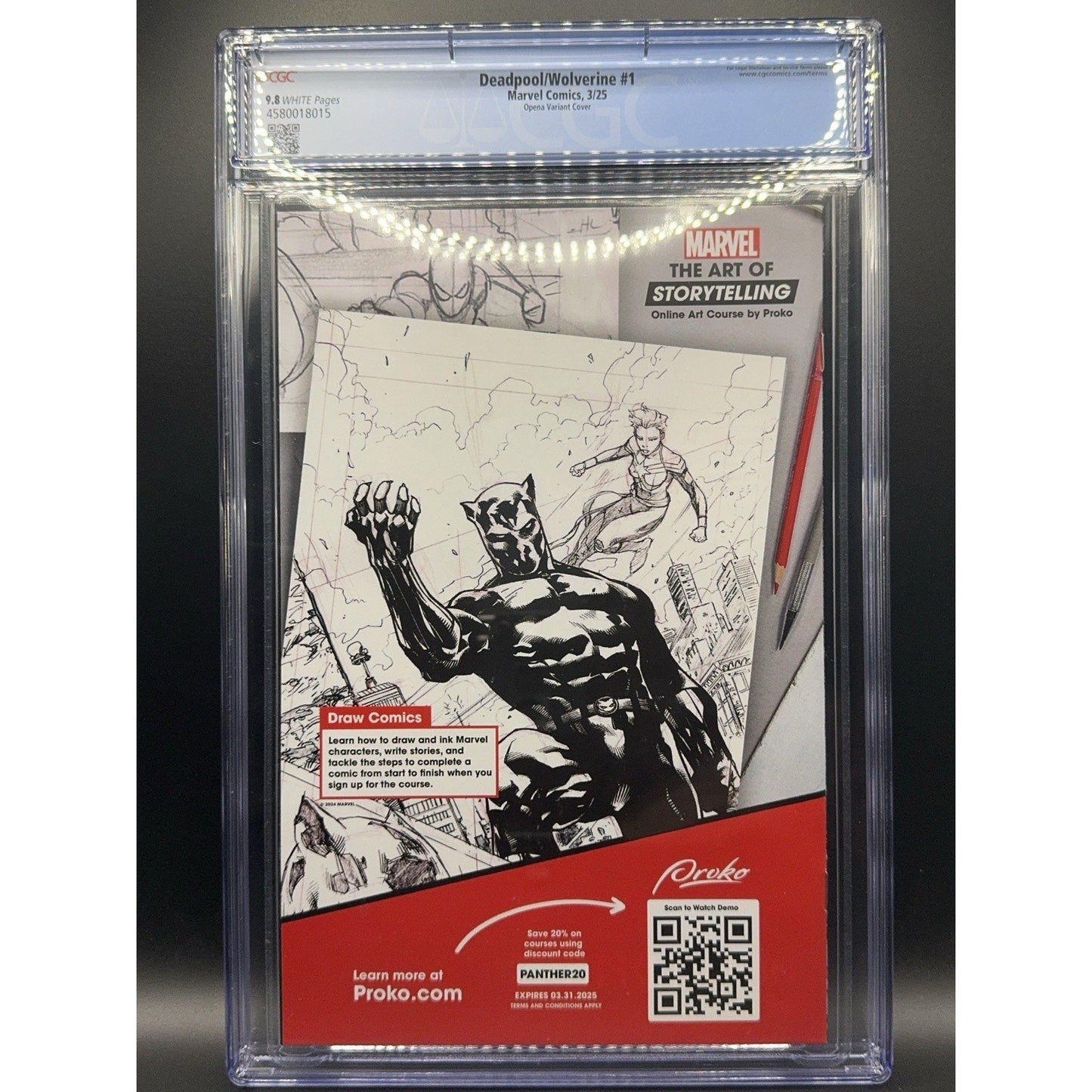CGC 9.8 2025 Marvel Comics Deadpool Wolverine 1 Opena 1:25 Incentive Cvr Variant