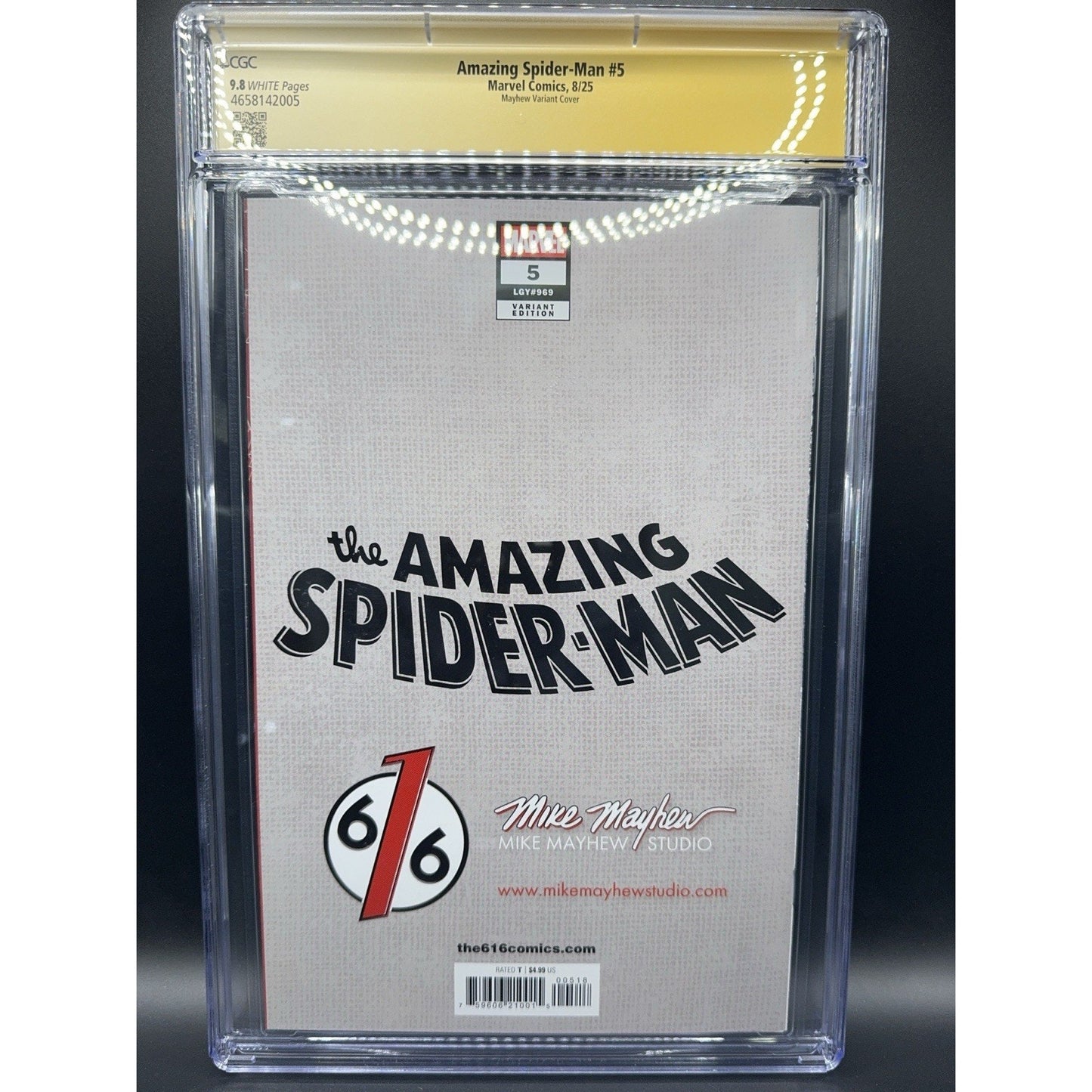 CGC SS 9.8 Amazing Spider-Man #5 Signed and Sketched by Mike Mayhew (616 Comics)