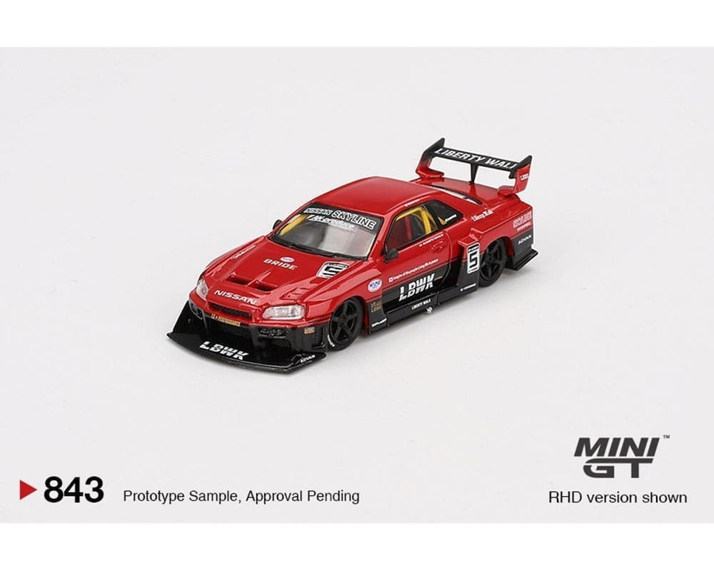 (COMING SOON) Mini GT 1:64 Nissan LB-ER34 Super Silhouette SKYLINE – Red/Black – Limited Edition