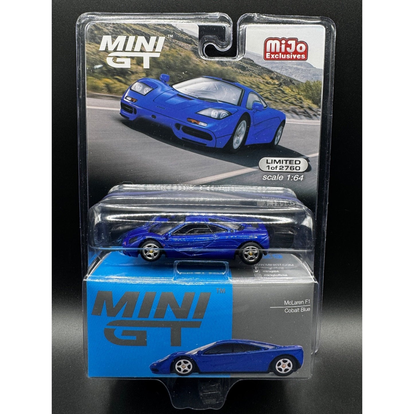 Mini GT 1:64 McLaren F1 Cobalt Blue #629