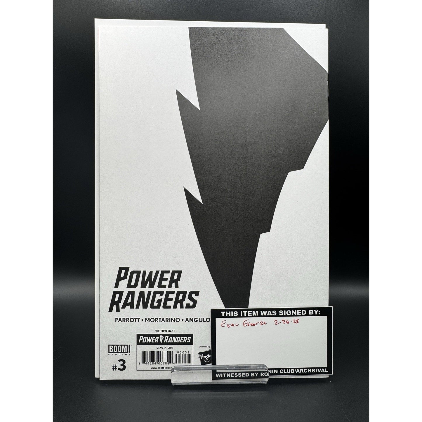 Power Rangers #3 Blank Cover Sketch & Signed By Escorza Bros. w/ COA