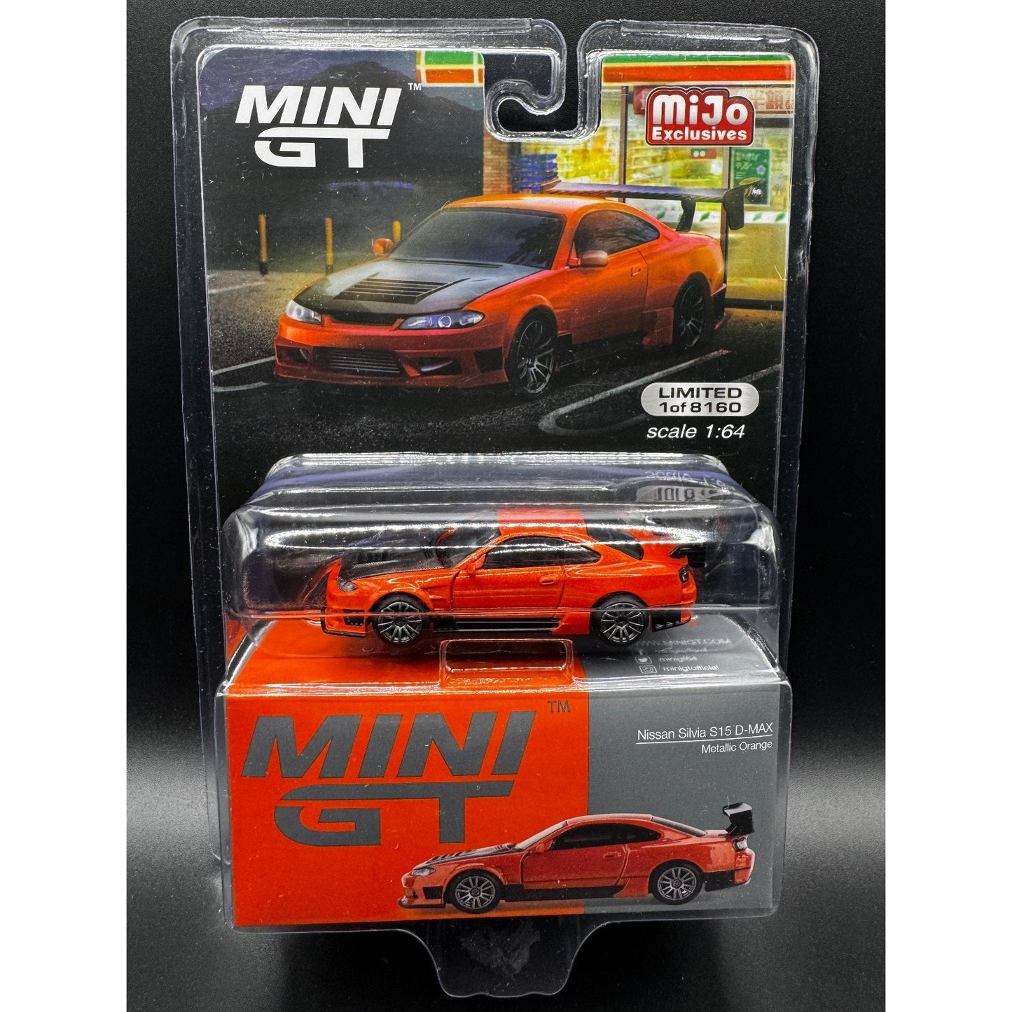 Mini GT 1:64 Nissan Silvia S15 D-MAX Metallic Orange #581