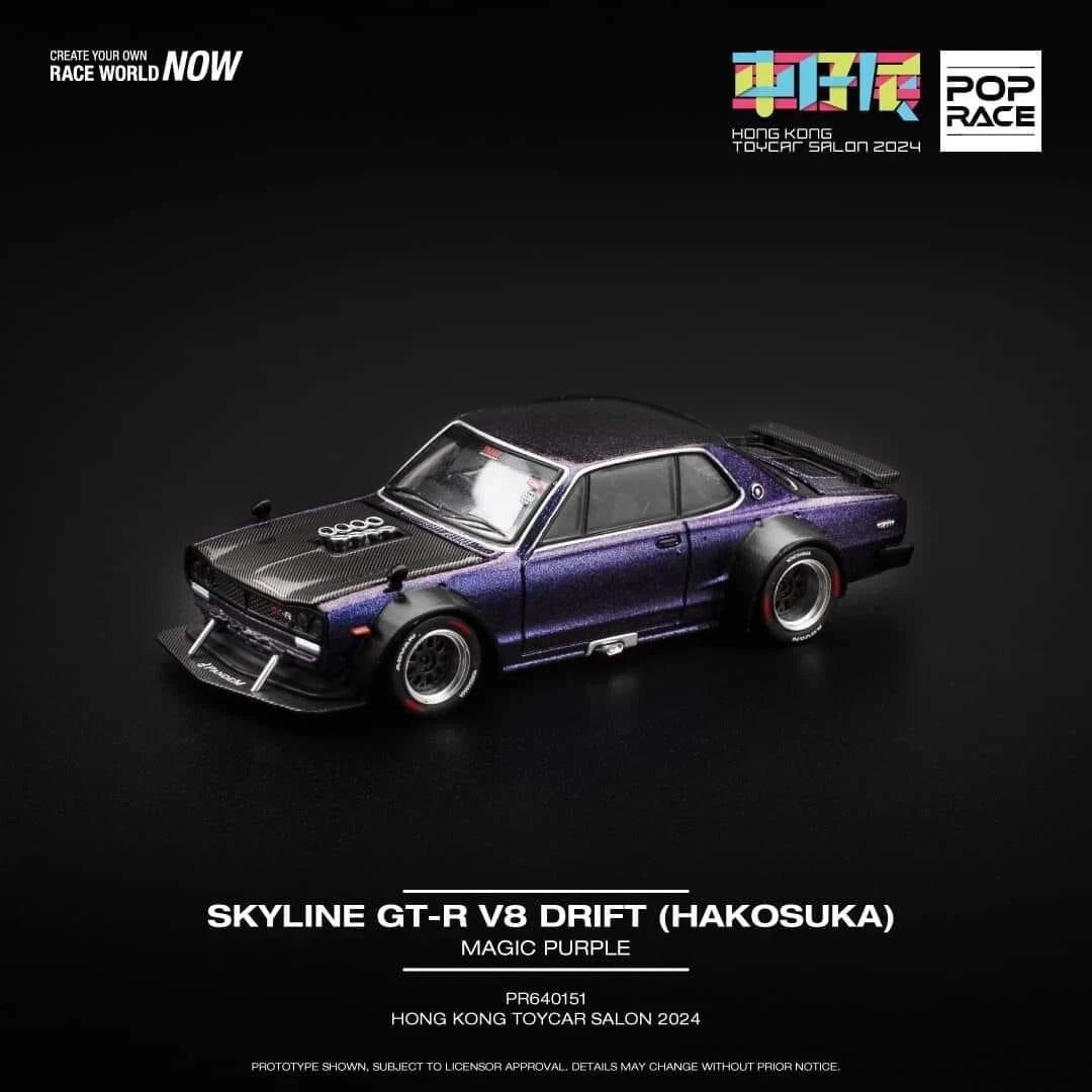 Pop Race Nissan Skyline GT-R V8 Drift Hakosuka Magic Purple HK Exclusive