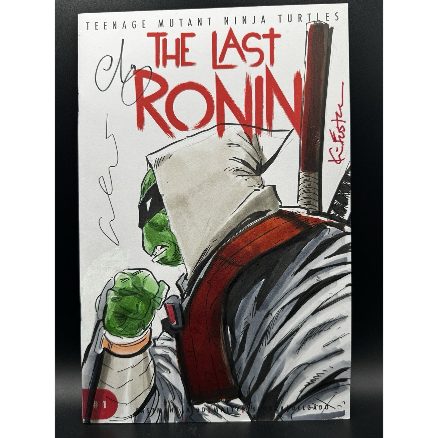 TMNT Last Ronin Original Sketch Cover by Escorza Bros 3x SIGNED Kevin Eastman