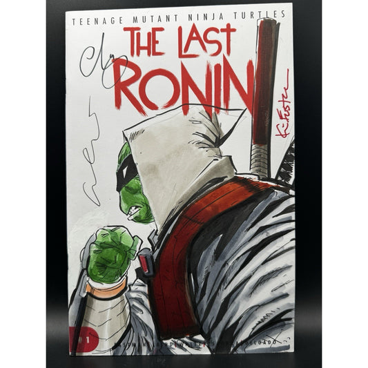 TMNT Last Ronin Original Sketch Cover by Escorza Bros 3x SIGNED Kevin Eastman