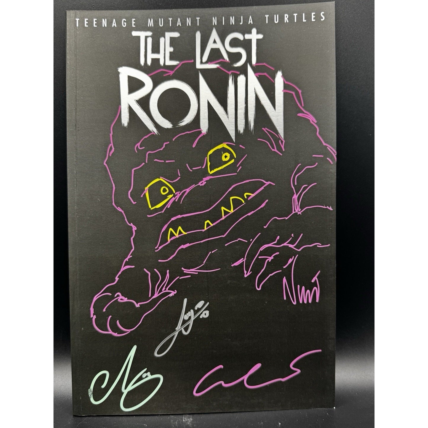 TMNT Last Ronin Original Krang Sketch Cover by Eddie Nunez 4x SIGNED Escorza