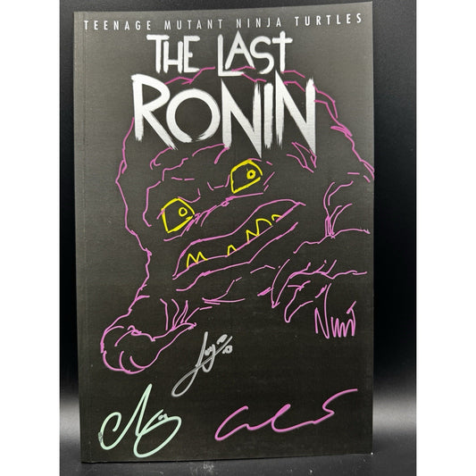 TMNT Last Ronin Original Krang Sketch Cover by Eddie Nunez 4x SIGNED Escorza