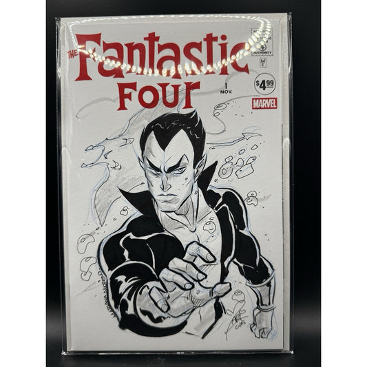 Marvel Fantastic Four Blank Namor Sketch By Mariana Morano w/COA