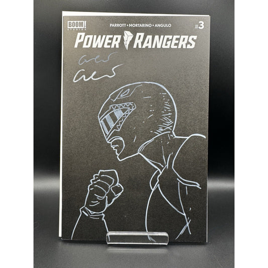 Power Rangers #3 Blank Cover Sketch & Signed By Escorza Bros. w/ COA