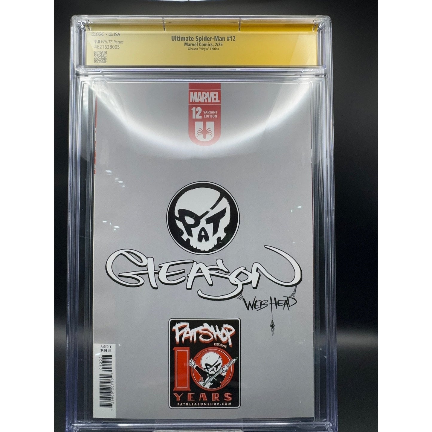 Ultimate Spider-Man 12 Web-Head Exclusive CGC JSA 9.8 Pat Gleason Signed