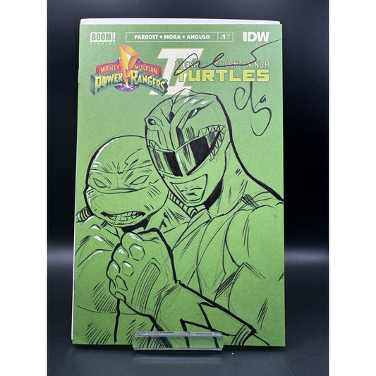 MMPR & TMNT Blank Cover Sketch & Signed By Escorza Bros. w/COA