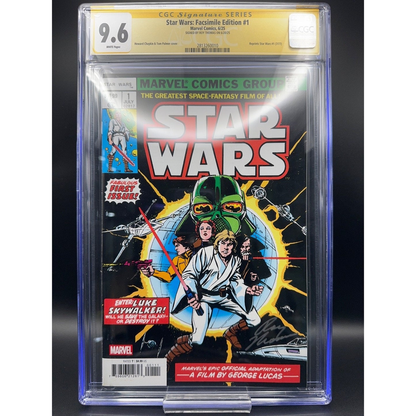 Star Wars: Facsimile Edition #1 CGC 9.6 Signed by Roy Thomas (2025)