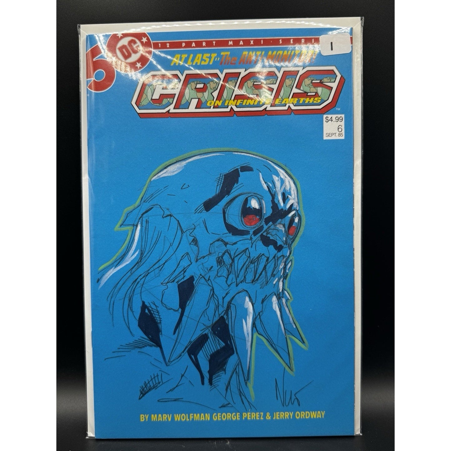 DC Crisis Blank Sketch By Eddie Nunez w/COA