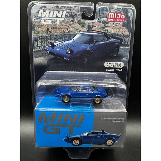 Mini GT 1:64 Lancia Stratos HF Stradale Bleu Vincennes #411