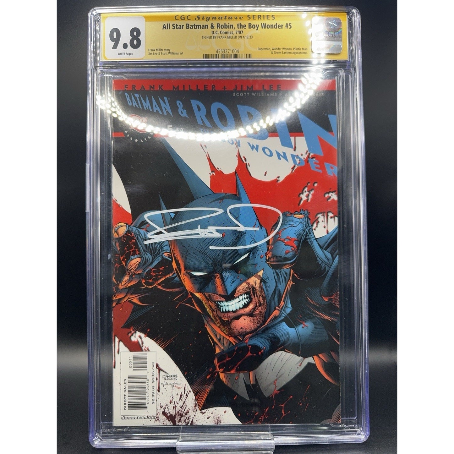 All Star Batman & Robin, the Boy Wonder #5 Lee CGC SS 9.8 Signed by Frank Miller