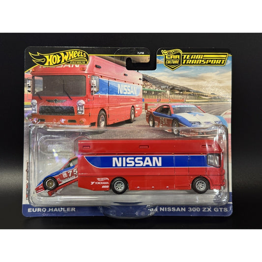 Hot Wheels 2024 Team Transport '94 Nissan 300 ZX GTS and Euro Hauler #73