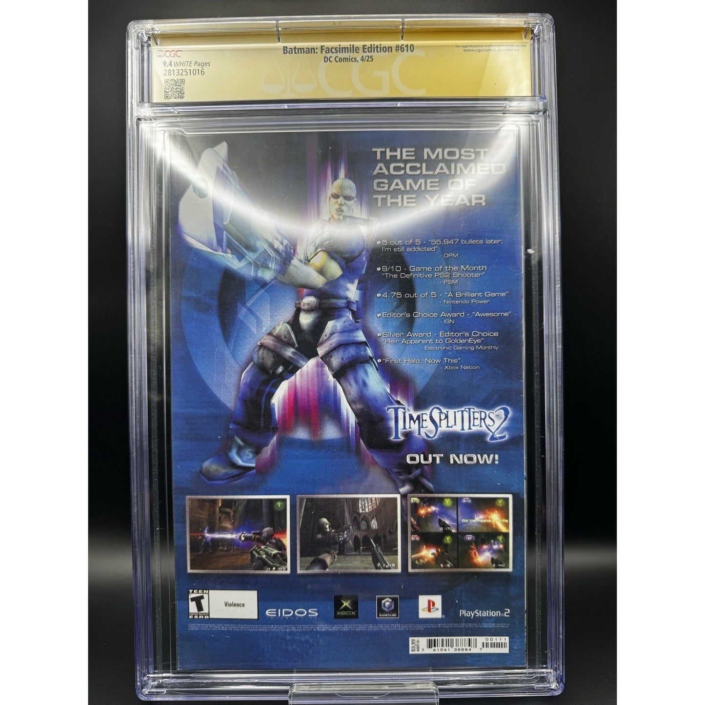 CGC 9.4 Batman #610 Facsimile 2x Signed (Jim Lee, Alex Sinclair)