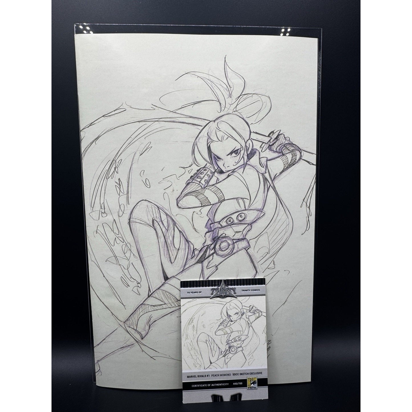 Marvel Rivals #1 SDCCPeach Momoko Psylocke Sketch LTD 700 2025 w/ COA