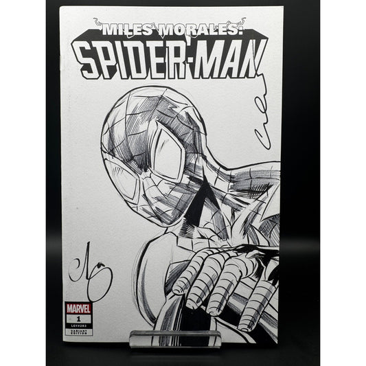 Miles Morales: Spider-Man #1 Blank Cover Sketch & Signed By Escorza Bros.