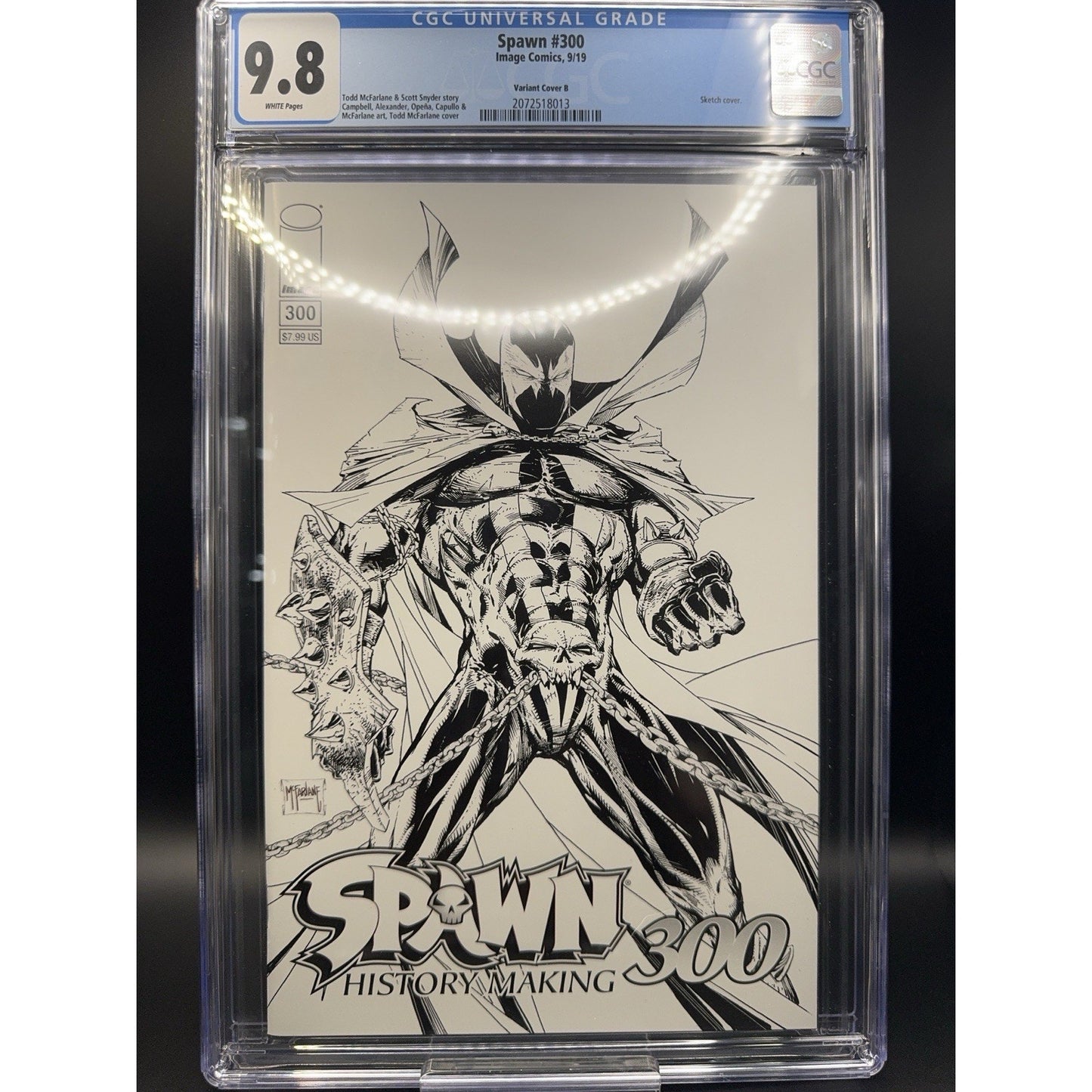 Spawn #300B McFarlane B&W Variant CGC 9.8 2019