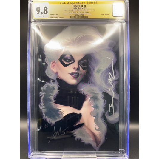 CGC SS 9.8 Black Cat #1 Variant 2x Signed by Stanley "Artgerm" Lau &Jed McKay