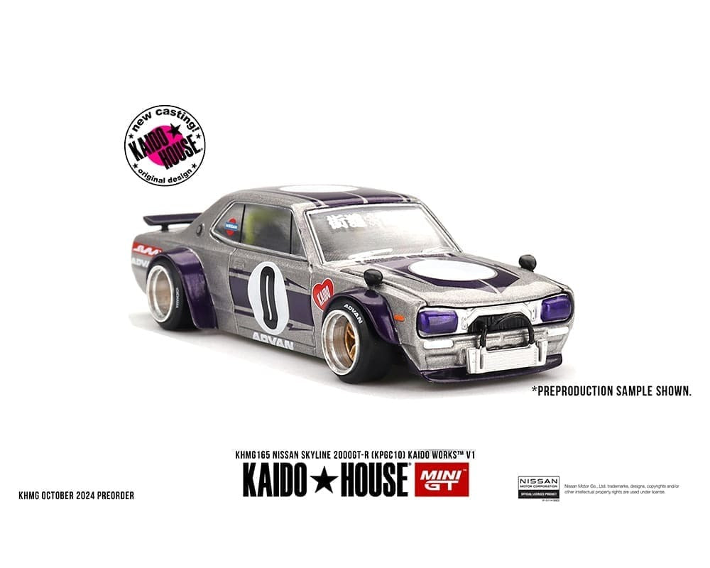 Kaido House x Mini GT 1:64 Nissan Skyline 2000GT-R (KPGC10) Kaido Works V1- Silver