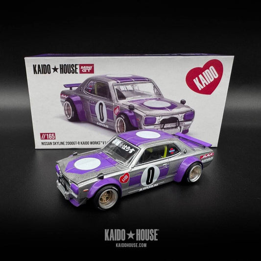 Kaido House x Mini GT 1:64 Nissan Skyline 2000GT-R (KPGC10) Kaido Works V1- Silver