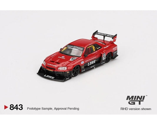 (COMING SOON) Mini GT 1:64 Nissan LB-ER34 Super Silhouette SKYLINE – Red/Black – Limited Edition