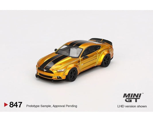 (COMING SOON) Mini GT 1:64 LB-Works Ford Mustang – LB Gold – Limited Edition