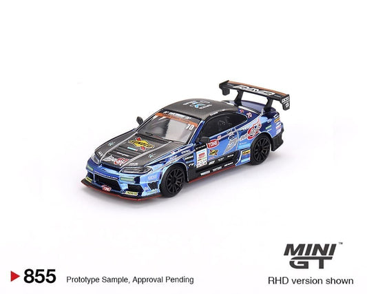 (COMING SOON) Mini GT 1:64 Japan Exclusive Nissan Silvia (S15) D-MAX #70 D-MAX Racing 2023 D1 Grand Prix Limited Edition