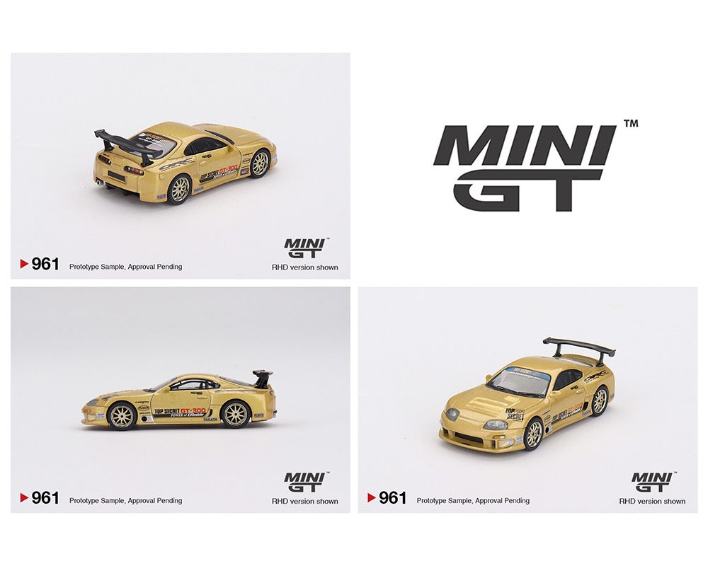 (COMING SOON) Mini GT 1:64 Toyota Supra (A80) Top Secret GT-300 – Top Secret Gold
