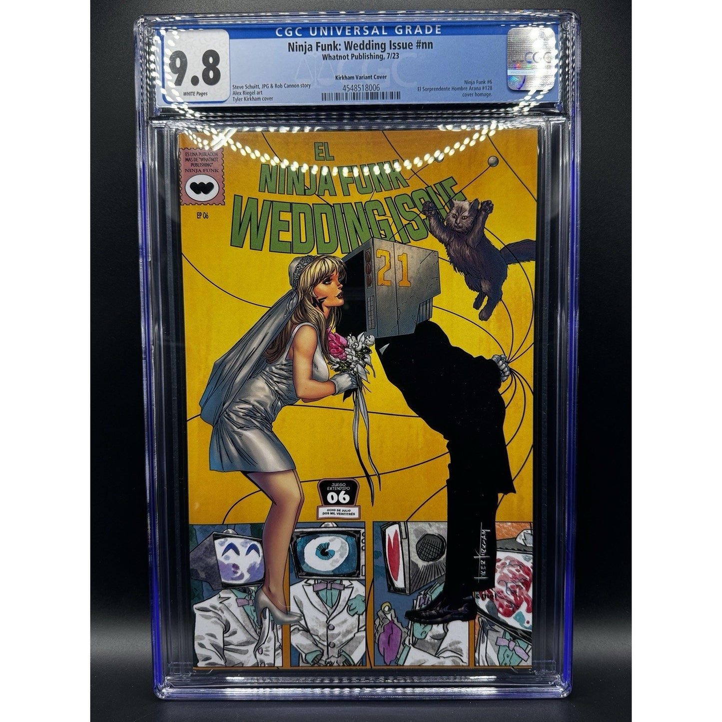 NINJA FUNK #6 CGC 9.8 Wedding Issue Variant Cover Tyler Kirkham Cover Ultra Rare