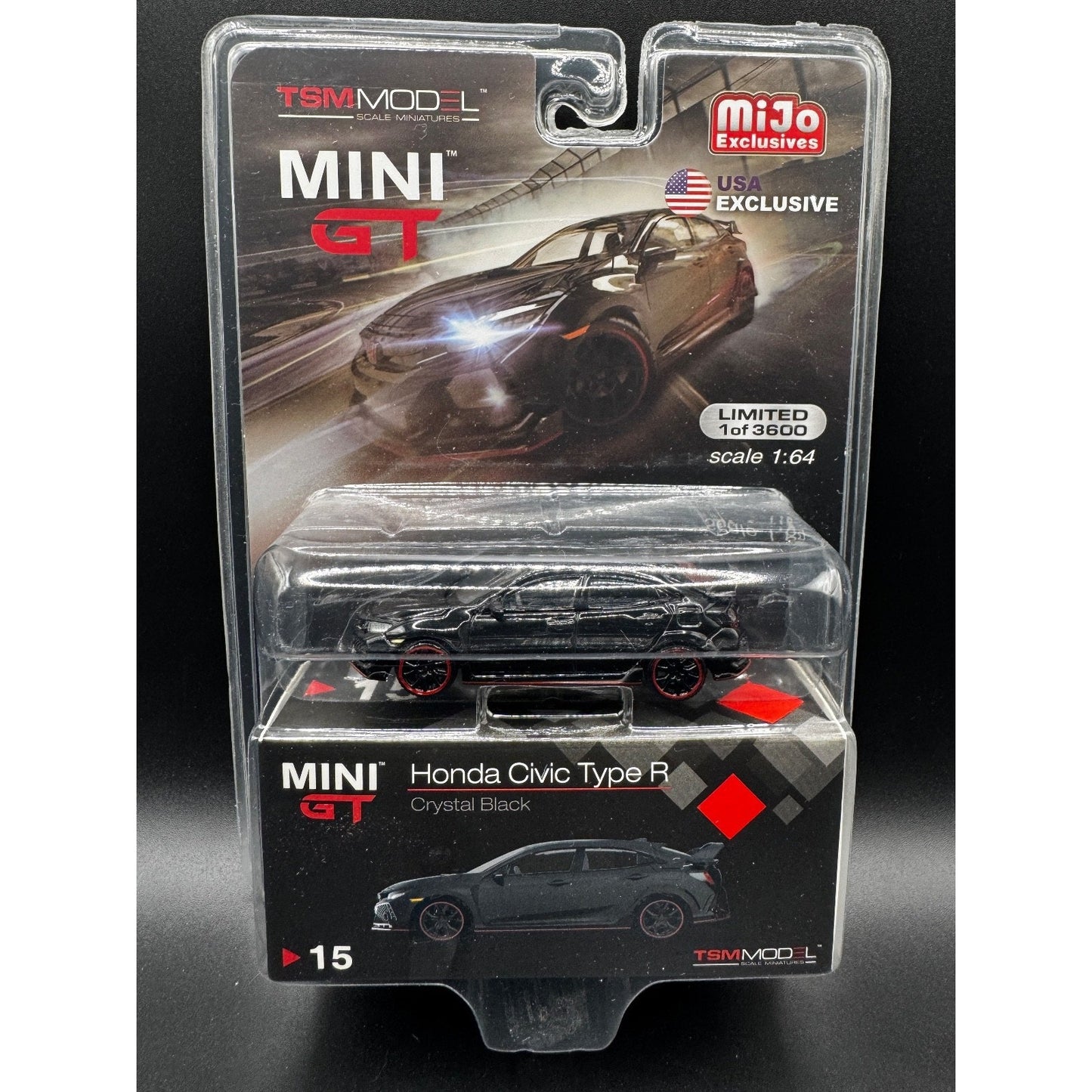 MINI GT #15 Honda Civic Type R (FK8) CRYSTAL BLACK