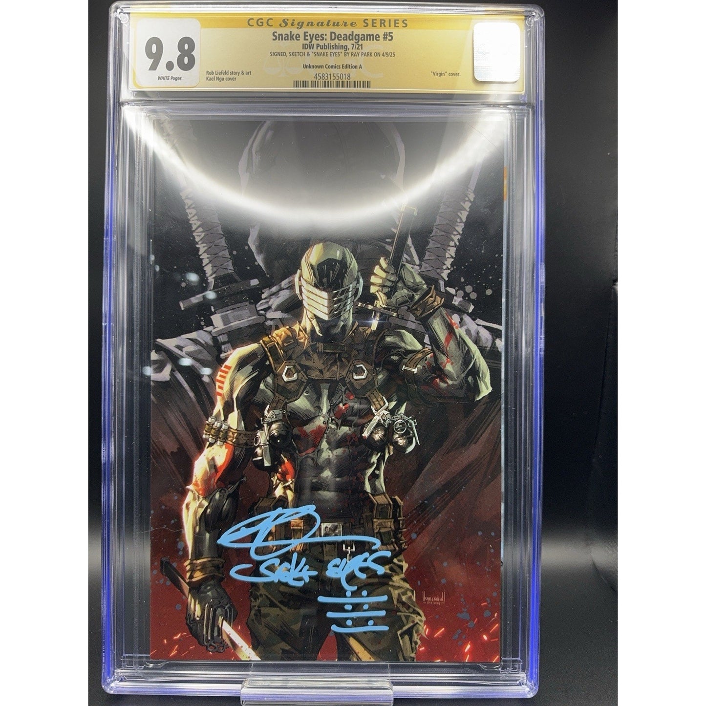Snake Eyes Deadgame #5 Variant - SIGNED And Sketched By Ray Park CGC 9.8