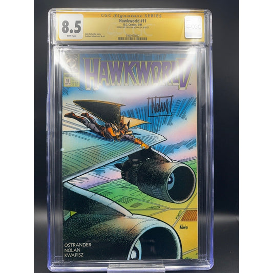 CGC SS 8.5 DC Hawkworld #11 SIGNED By Graham Nolan