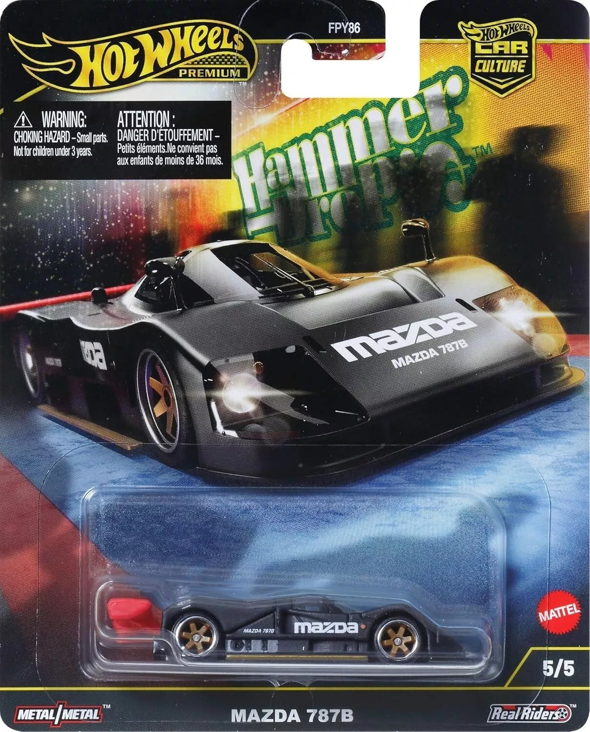 2025 Hot Wheels Premium Car Culture Hammer Drop Complete Set of 5, FPY86-961F