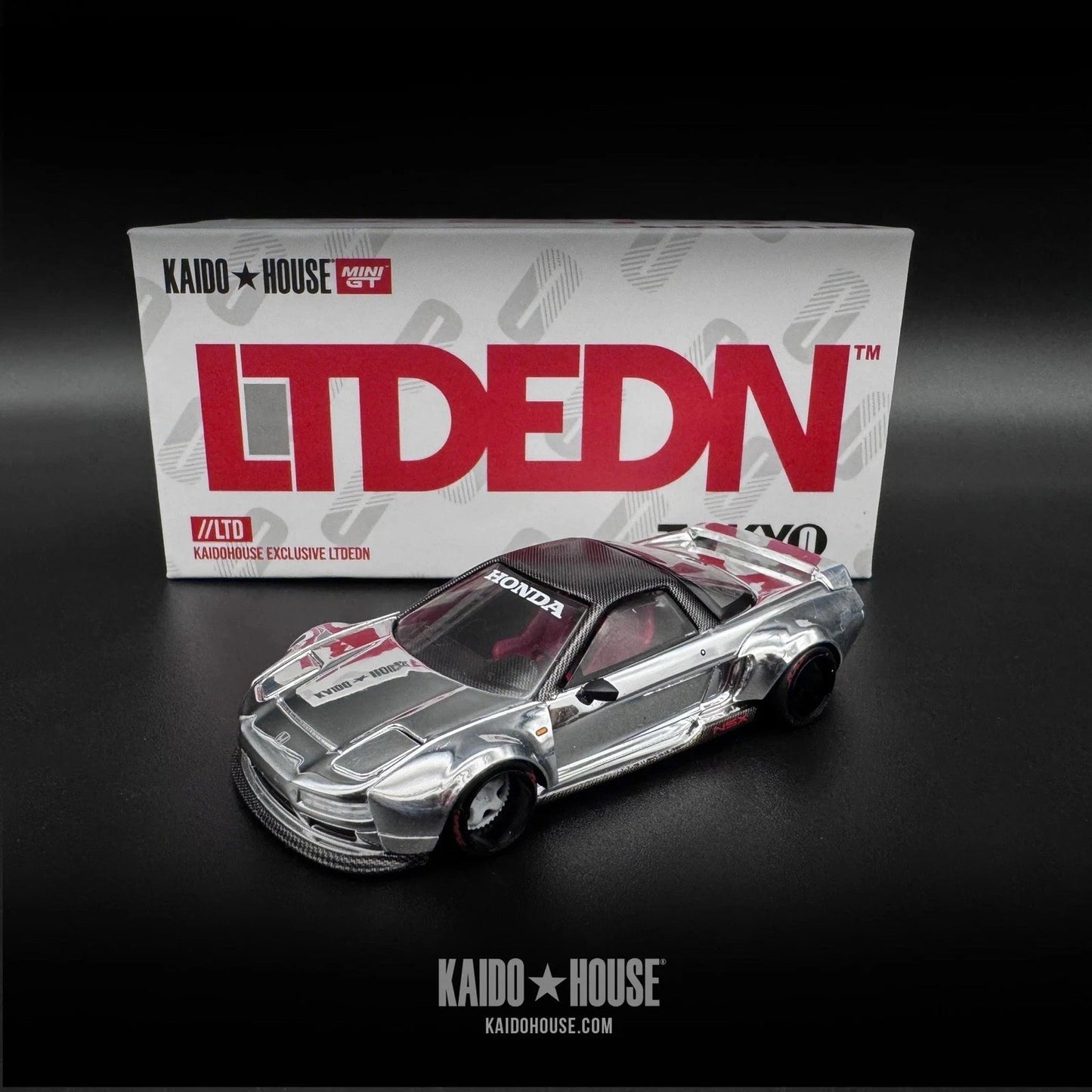 KAIDO HOUSE x Mini GT | LTDEDN NSX Makuhari Exclusive Chrome | KHMG184 | Tokyo 2025